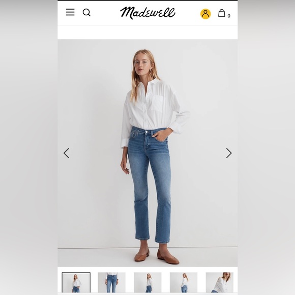 Madewell Kick Out Crop Jean Mather Wash 30 T - Picture 1 of 8